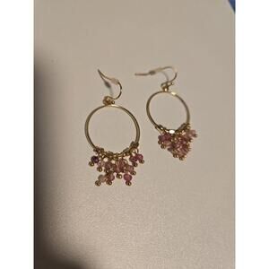 New Pink Gemstone Earrings